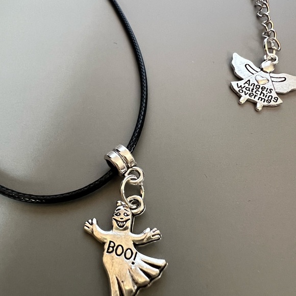 Paranormal Ghost Pendant Necklace with Angel Charm for the back of the neck - Picture 11 of 14